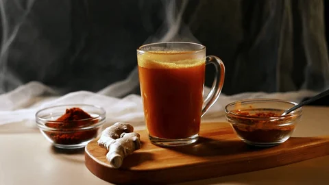 Herbal tea cup with relaxing atmosphere